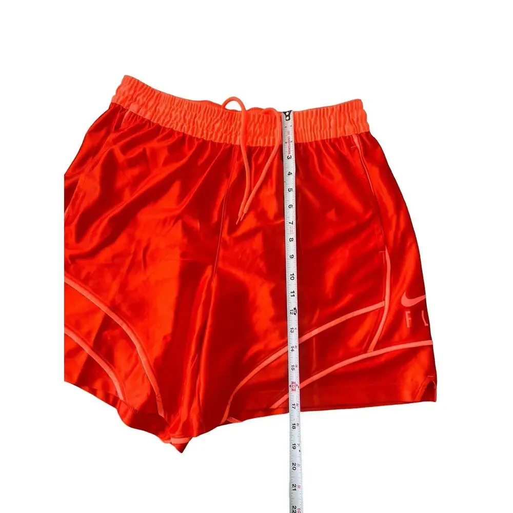 Nike Dri-FIT Fly Shorts Womens Small Orange Athletic Running Gym